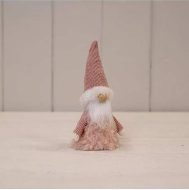 KDMD Pink Fabric Christmas Gonk with Fluffy Dress