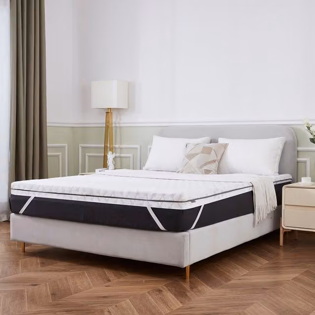 Ezysleep All Seasons Memory Foam Mattress Topper, White, Width: 150 cm