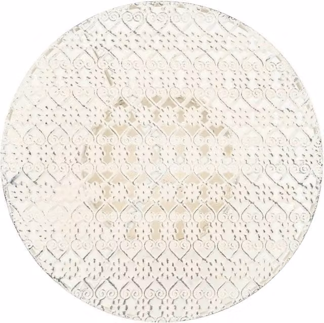 Berkfield Home Vintage Style Round Metal Bistro Table, White, W/D/H: 70 x 40 x 70 cm