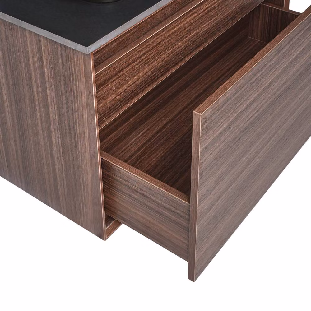 Wyld and Coco Wall-Mounted Vanity Basin Unit, Brown, W: 80 cm, D: 50 cm, H: 58 cm – 5