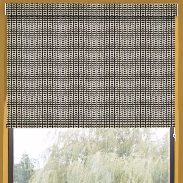Orla Kiely Tiny Stem Translucent Made to Measure Roller Blind in Black