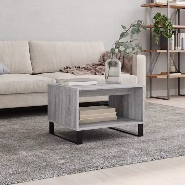 Berkfield Home Grey Sonoma Coffee Table, W: 60 cm, D: 50 cm, H: 40 cm