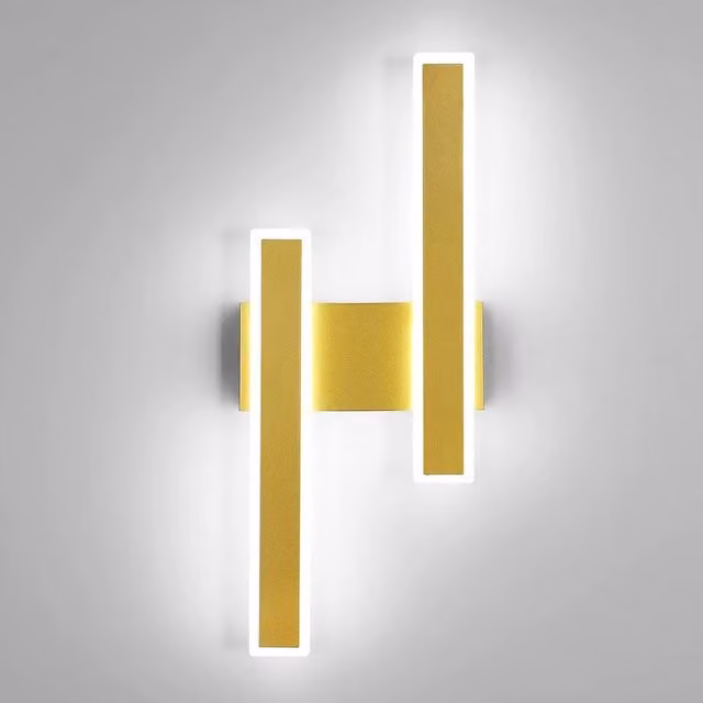 COMELY Modern LED Indoor Wall Light, 32W Gold and White Up and Down Bar Light with Cool White Output