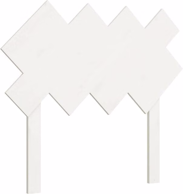 Berkfield Home White Solid Pine Wood Bed Headboard, W/D/H: 92 x 3 x 81 cm