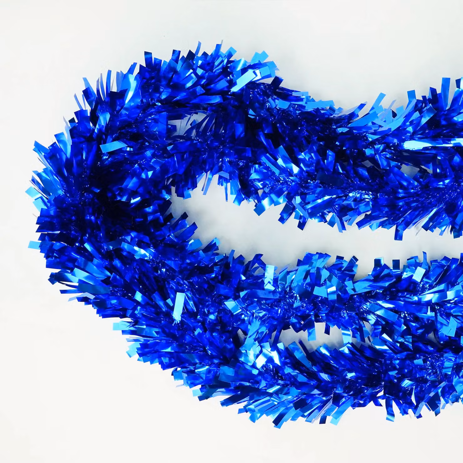 Neel Blue Shiny Metallic Chunky Tinsel Garland for Christmas and Parties – 7