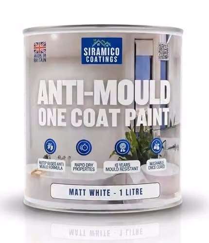 SIRAMICO COATINGS White Anti-Mould Resistant Paint, 1 l