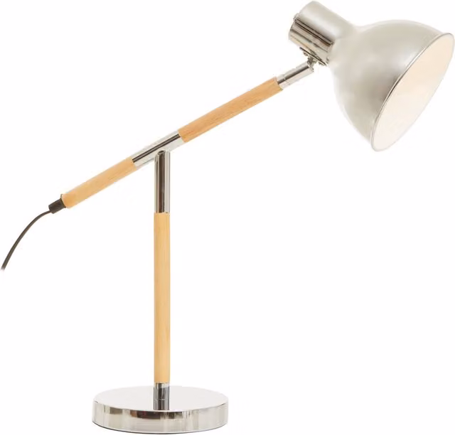 Interiors by Premier Orsina Adjustable Metal Table Lamp in Chrome and Silver