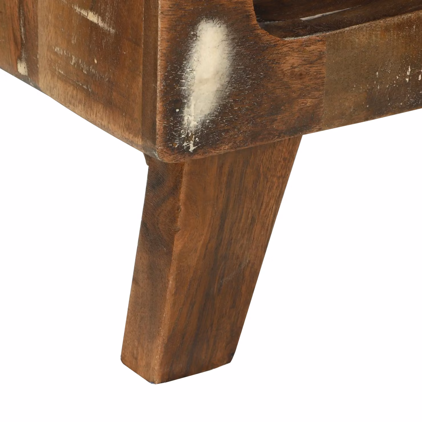 Berkfield Home Square Coffee Table in Brown Reclaimed Solid Wood W/D/H: 50 x 50 x 35 cm – 4