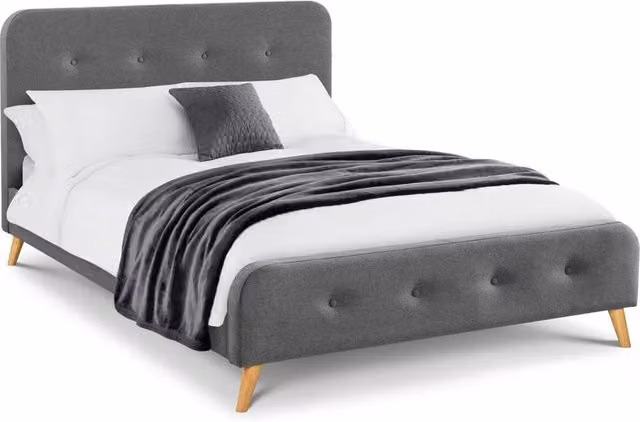Cheshire Premium Willow Upholstered Bed in Grey, King Size (W: 150 cm, D: 200 cm)