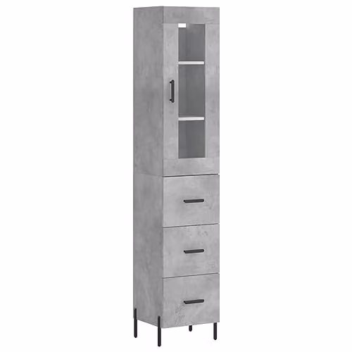 vidaXL Industrial Highboard in Grey, W/D/H: 34.5 x 34 x 180 cm – 1