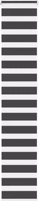 Berkfield Home Black Zebra Day and Night Blind with Polyester Fabric, W: 40 cm, H: 230 cm