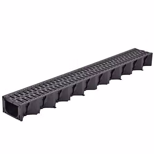 ACO HexDrain Channel with Black Plastic Grating – 1