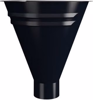 Lindab Half Round Steel Water Hopper, 100mm, Matte Black