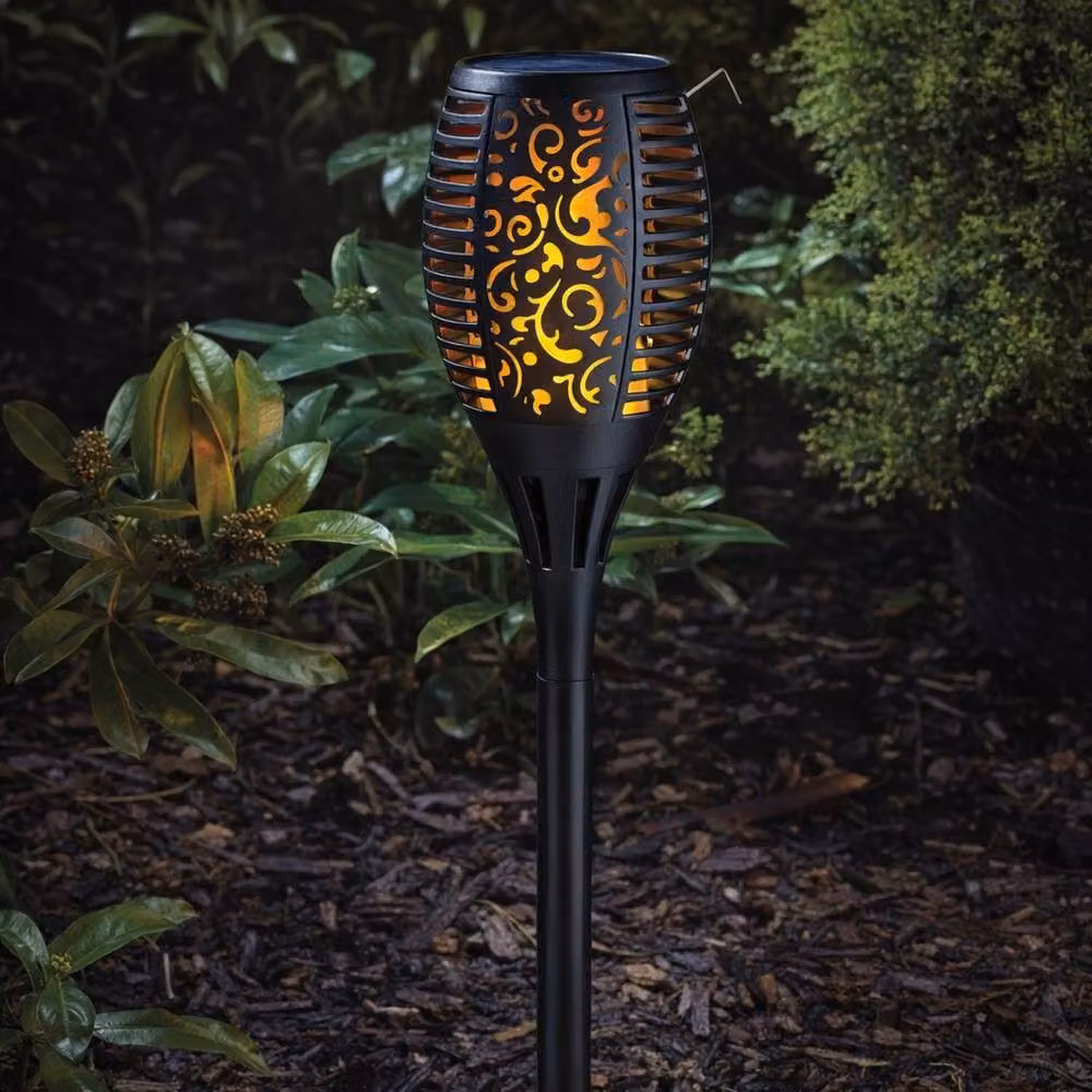 Smart Garden Products Solar Powered Outdoor Torch with Cool Flame Effect in Black – 5