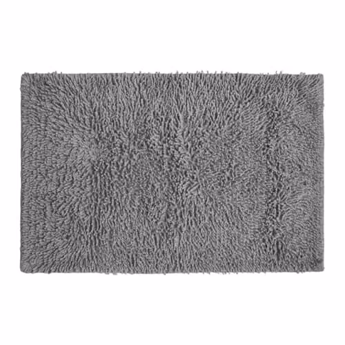 Allure Bath Fashions Tumble Twist Bath Mat, 100% Cotton, Dove Grey, W: 55 cm x L: 90 cm – 1