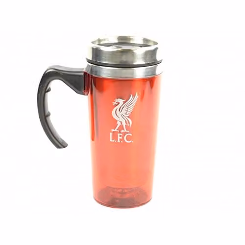 Liverpool F.C. Unisex Travel Mug with Lid, Red, 450 ml