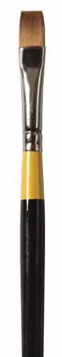 Daler-Rowney System3 Short Flat Acrylic Brush with Synthetic Hair, 1/4in – 2