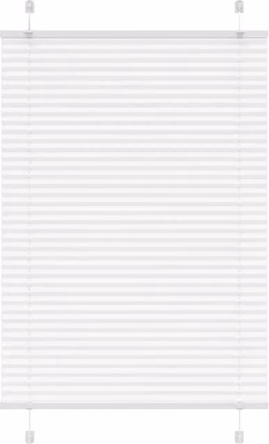 Berkfield Home White Single Pleat Polyester Fabric Blind, W: 99.4 cm, H: 150 cm