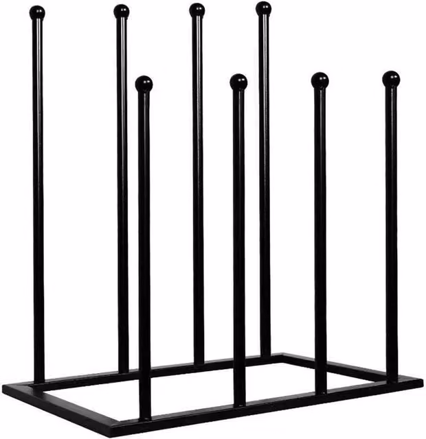 Kelvenix Black Metal Freestanding Wellington Boot and Shoe Rack for 4 Pairs