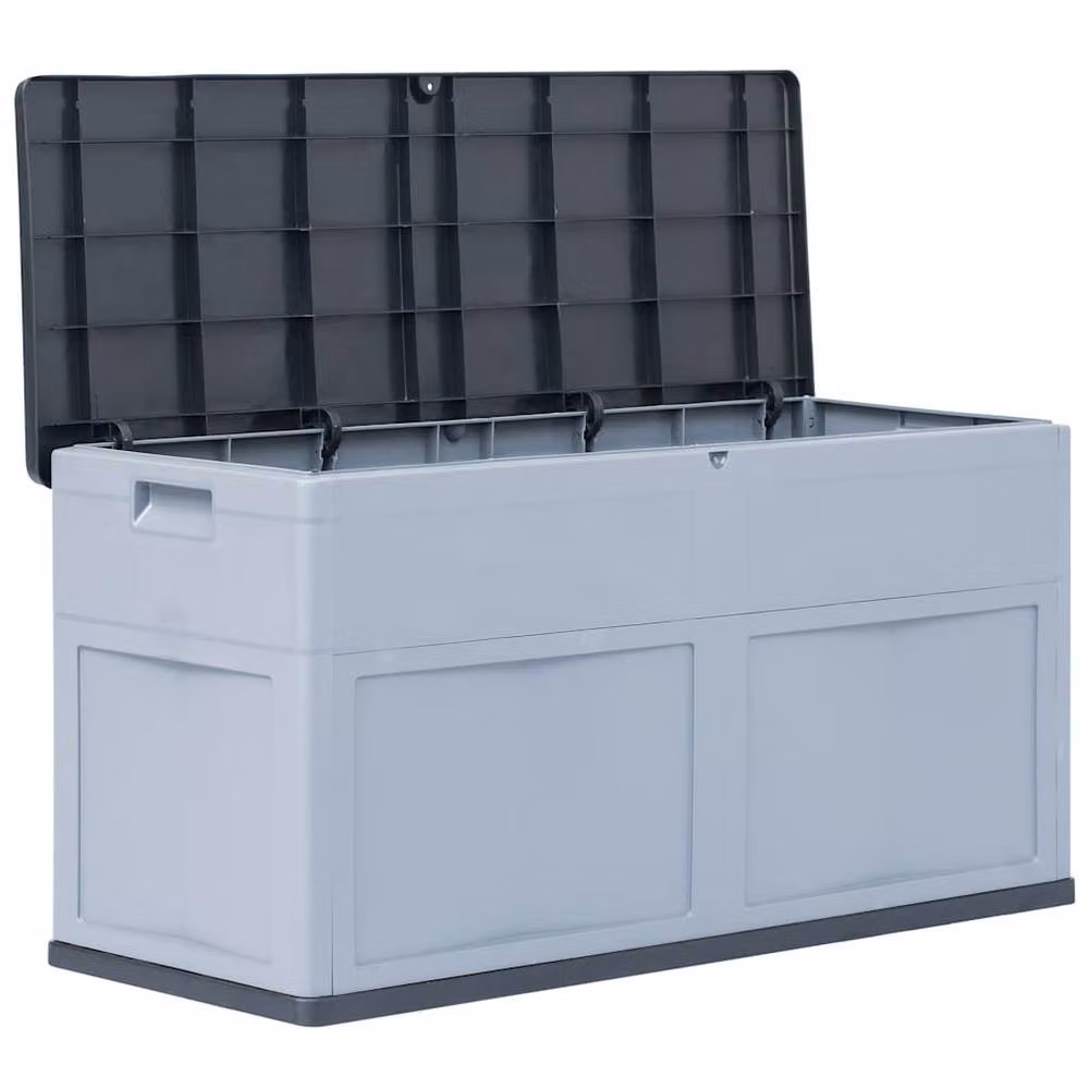 Berkfield Home Garden Storage Box, 320 L, Grey and Black – 2