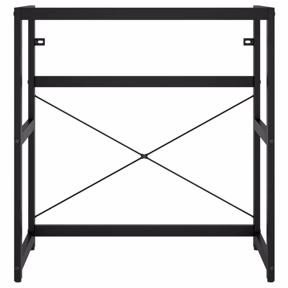 Berkfield Home Black Metal Freestanding Bathroom Washbasin Frame, W/D/H: 79 x 38 x 83 cm – 3