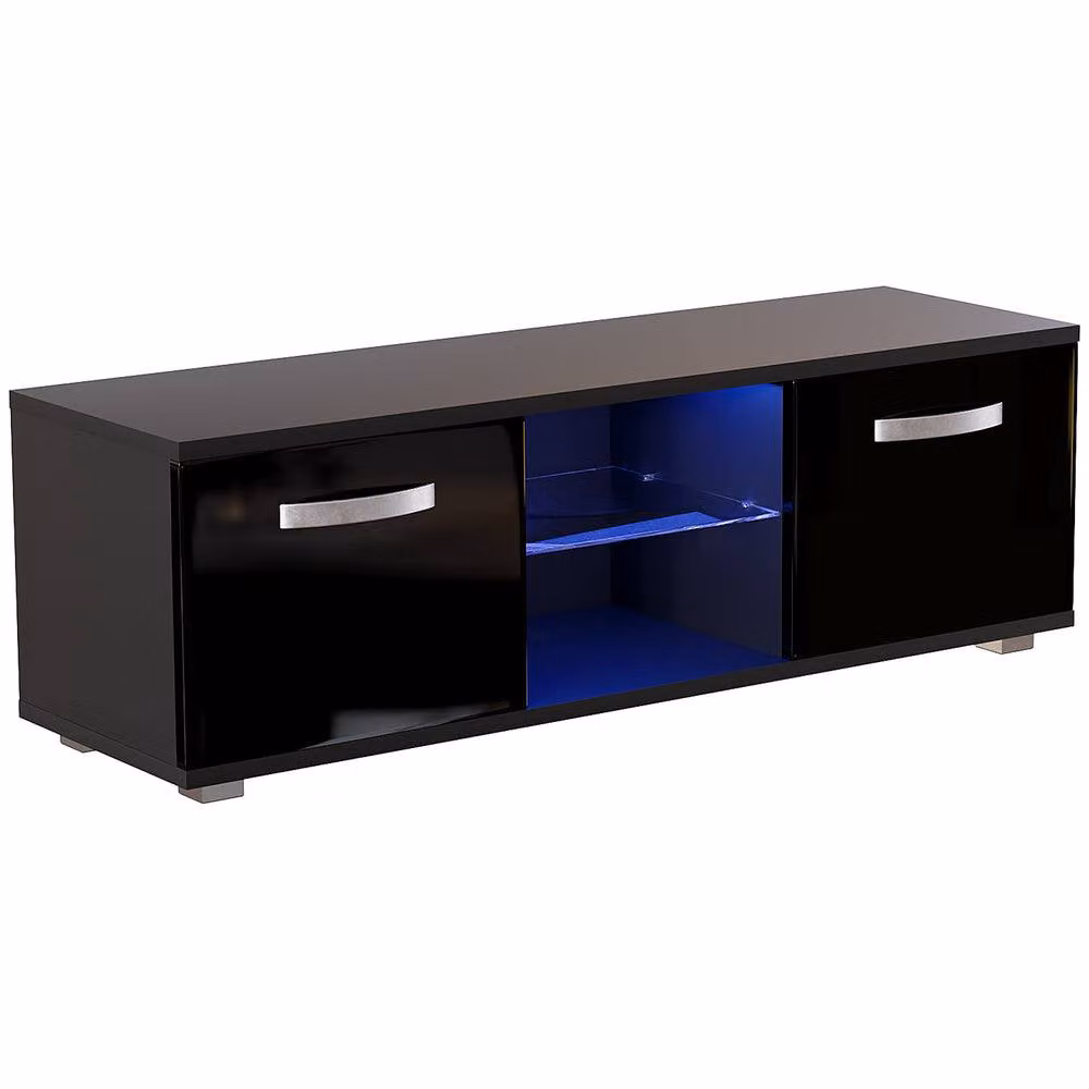 Vida Designs Cosmo 2 Door LED TV Unit in Black – 2
