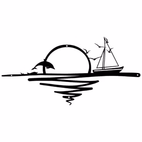 Your Home Rulez Sunrise Metal Wall Art, Black, W: 75 cm, H: 37 cm – 2