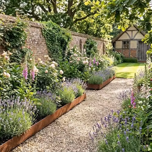 Nicoman Corten Steel Garden Lawn and Border Edging in Bronze – 3