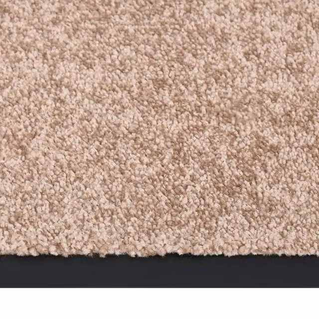 Berkfield Home Non-Slip Brushing Doormat, Beige and Black, W: 60 cm, D: 80 cm – 1