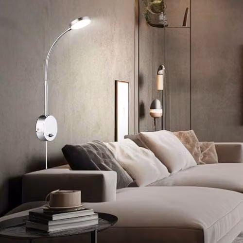 Globo Lighting Pegasi Modern LED Wall Light in Chrome and Silver – 5