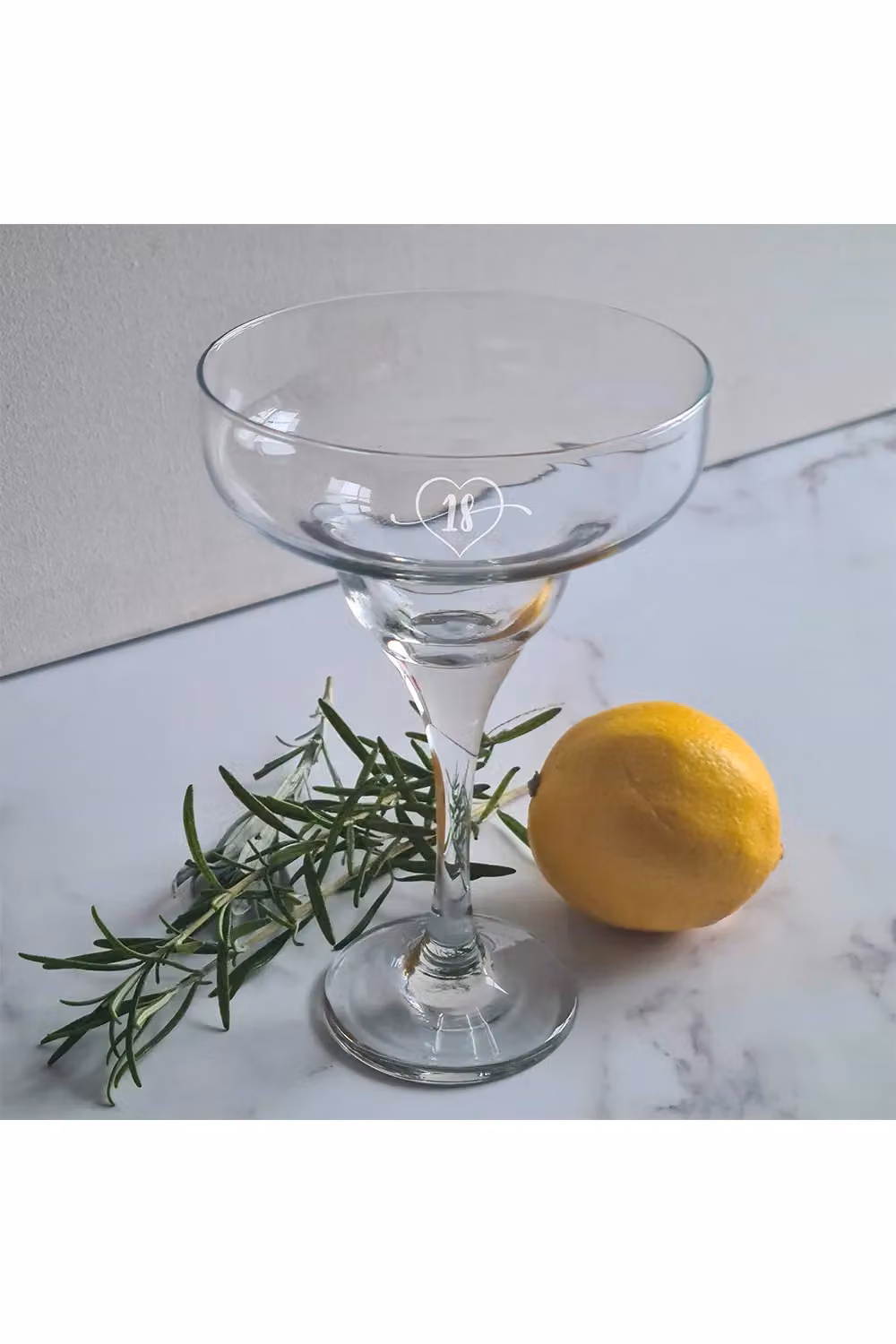 Afewhometruths Personalised 18th Birthday Engraved Cocktail Glass and Coasters, Clear – 2