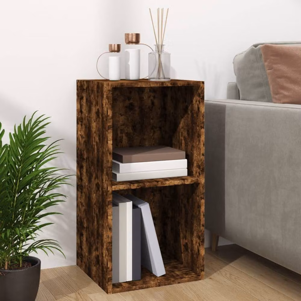 Berkfield Home Vinyl Storage Box in Smoked Oak Brown, W/D/H: 71 x 34 x 36 cm – 3