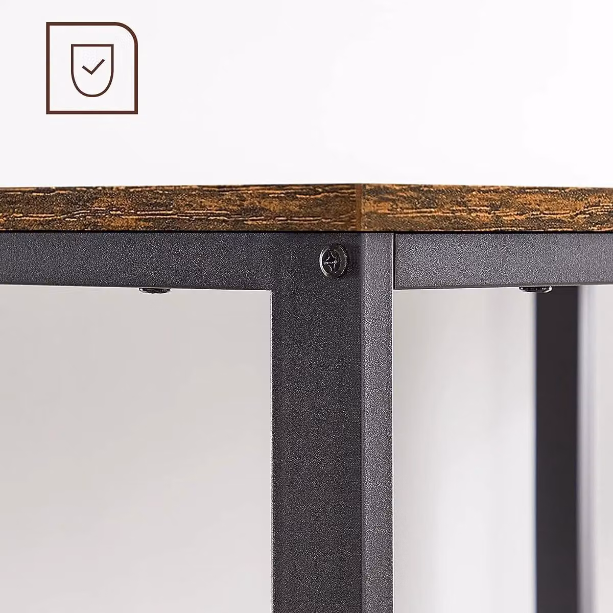 VASAGLE Industrial Computer Desk in Brown for Home Office or Bedroom, W: 140.0 cm, D: 50.0 cm, H: 75.0 cm – 5