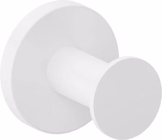 Cosmic Wall Mounted Metal Towel, Robe and Coat Hook in Matt White