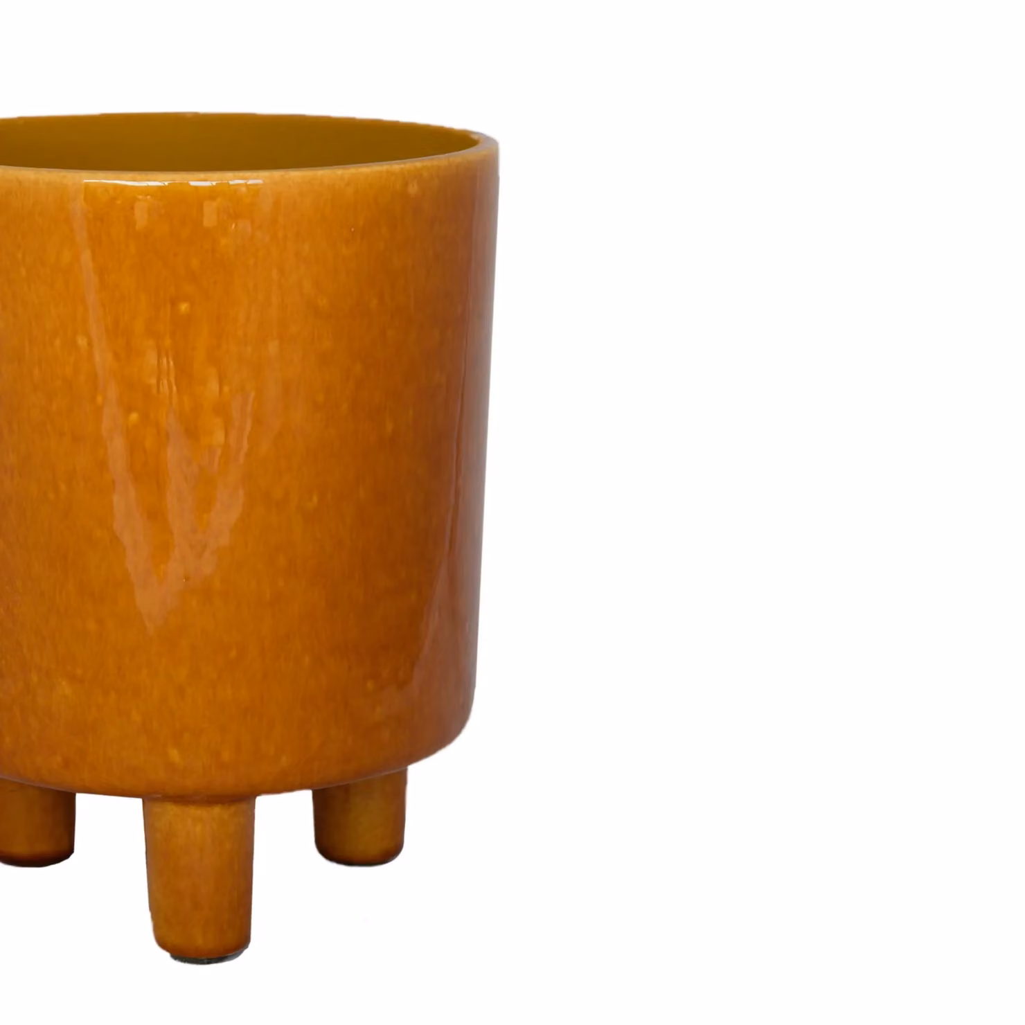 Ivyline Pisa Ceramic Planter, Yellow, H: 24 cm, D: 20 cm – 3