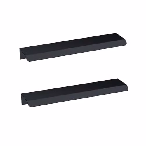 Nes Home Brushed Black Bar Handles for Vanity with Fixing (Pair)