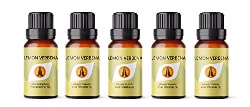 Aroma Energy Lemon Verbena 100% Pure and Natural Essential Oil, 5 x 10ml Bottles