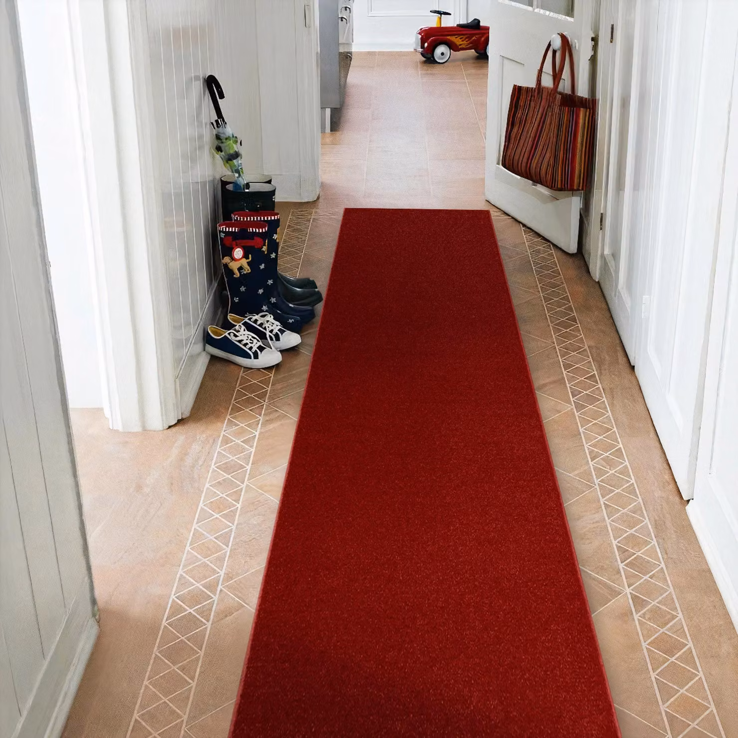 RugsX Eton Runner Red W/D/H: 60 x 370 cm – 3