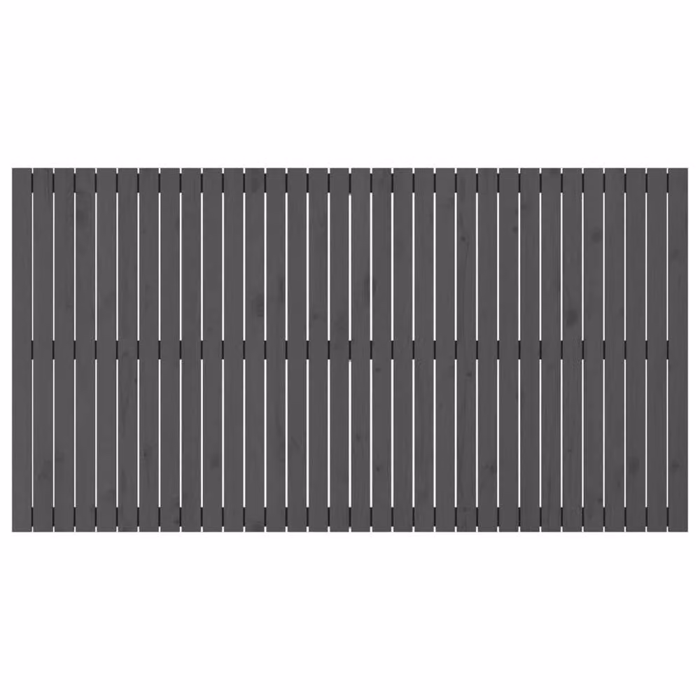 Berkfield Home Grey Rustic Solid Pine Wall Mounted Headboard W: 204 cm, D: 3 cm, H: 110 cm – 3