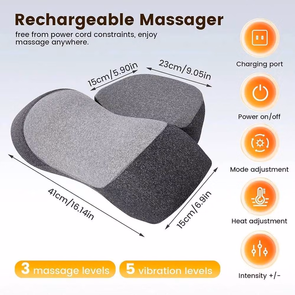 PAWNORA 3-in-1 Electric Neck Massager Pillow in Grey – 2