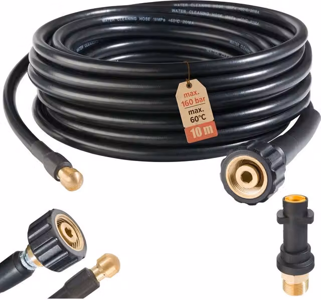 AREBOS Pipe Cleaning Hose Drain Cleaner, Black