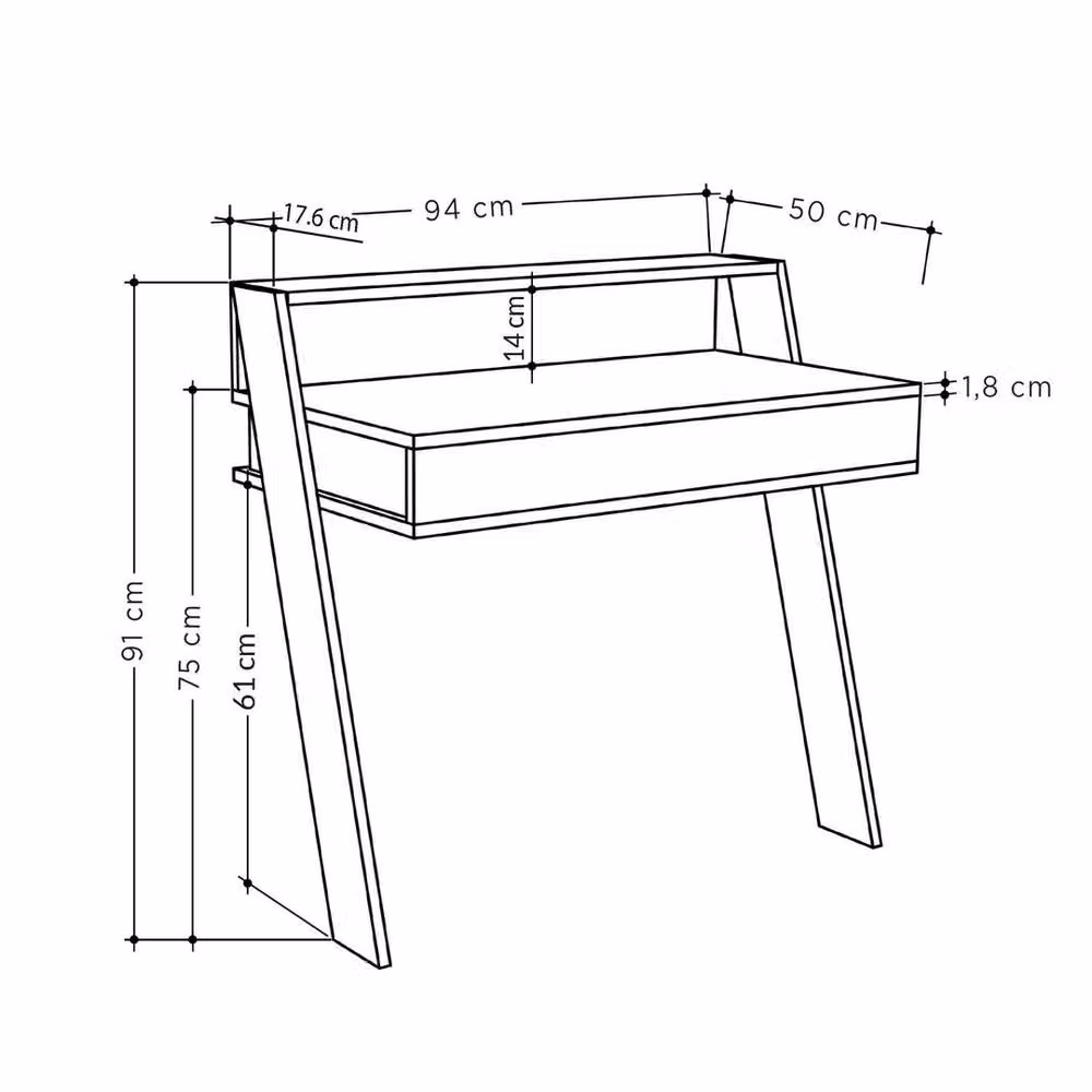 FORGEVIO Matt White Minimalist Wall Mounted Floating Writing Desk for Home Office – 2