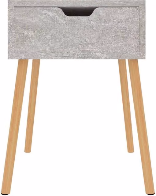 Berkfield Home Elegant Bedside Cabinets, 2 Piece Set, Concrete Grey, W/D/H: 40 x 40 x 56 cm – 1