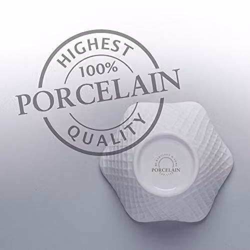 Bartleet & Sons 1750 Traditional Porcelain Ice Cream, Sorbet and Dessert Bowl Set of 2, White, Diameter: 12 cm – 4
