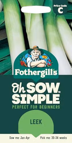 Mr Fothergill's Oh Sow Simple Leek Vegetable Seeds, Green and White – 1