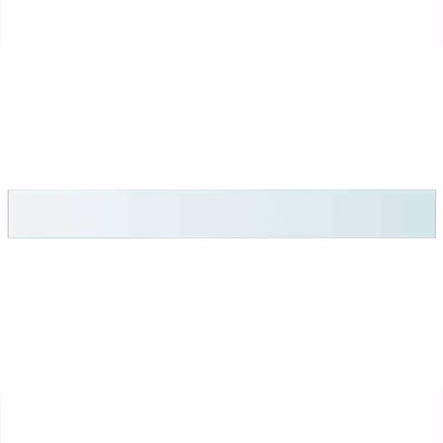 Berkfield Home Wall Mounted Glass Shelves, 2 Pack, Clear, W: 110 cm, D: 12 cm