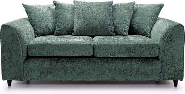 Abakus Direct Harriet 3 Seater Sofa in Rifle Green Crushed Chenille