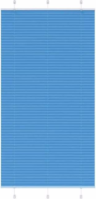 Berkfield Home Single Pleat Blue Polyester Semi-Transparent Blind, W: 104.4 cm, H: 200 cm – 1