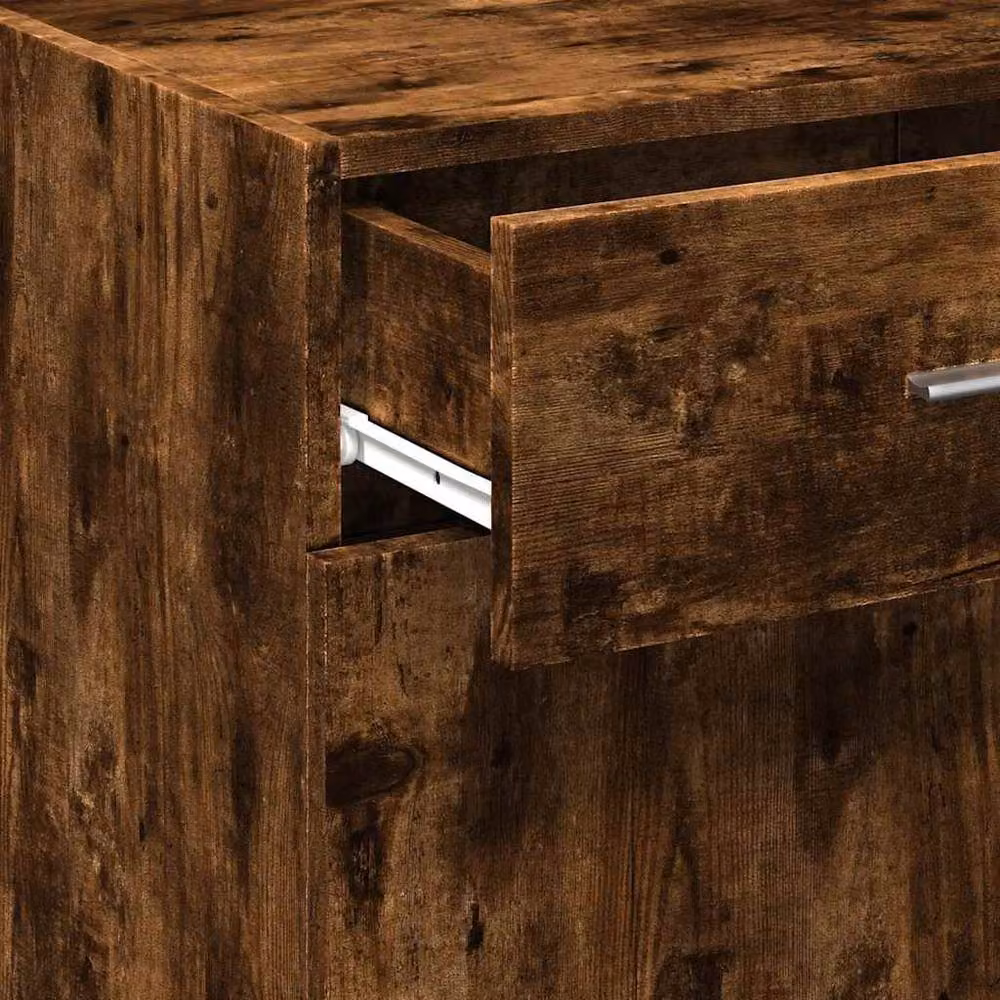 Berkfield Home Smoked Oak Sideboard in Brown, W/D/H: 45 x 42.5 x 93 cm – 5