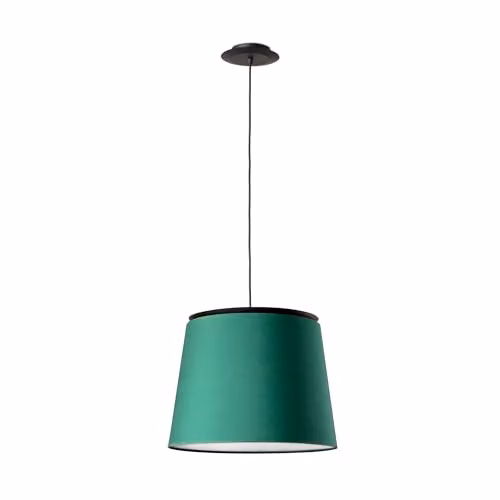 Faro Barcelona Savoy Black and Green Fabric Pendant Light